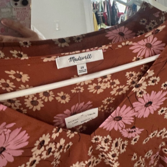 BNWT Madewell Floral Novel Tie-Front Top in Hillside Daisies - Picture 4 of 4